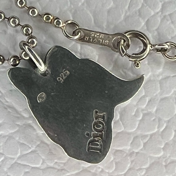 Rare Vintage Silver 925 Christian Dior John Galliano Period Girl Necklace 16" - Picture 7 of 8